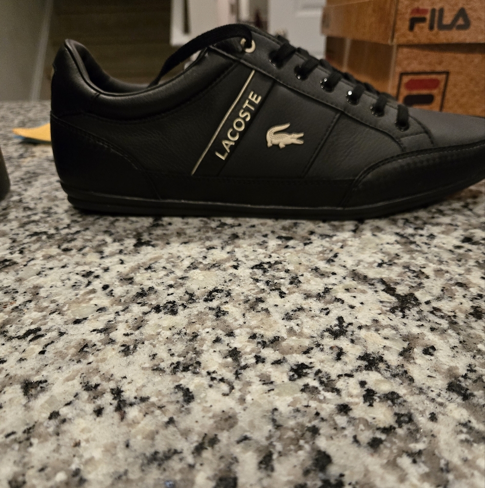 Lacoste Black Leather Sneakers